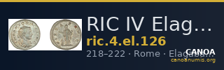 RIC IV Elagabalus 126 — CANOA