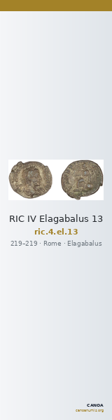 RIC IV Elagabalus 13 — CANOA