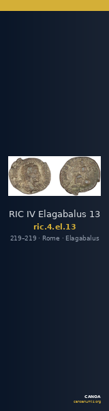 RIC IV Elagabalus 13 — CANOA