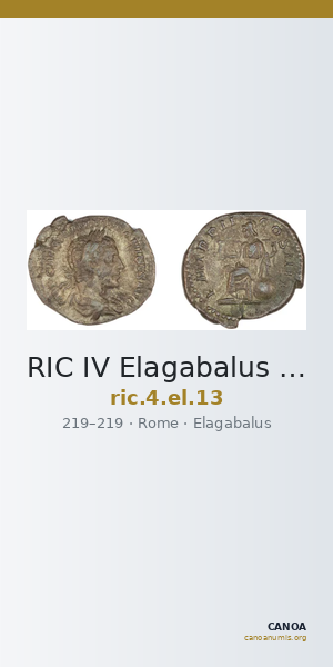 RIC IV Elagabalus 13 — CANOA