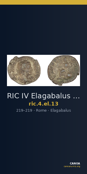 RIC IV Elagabalus 13 — CANOA