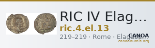 RIC IV Elagabalus 13 — CANOA