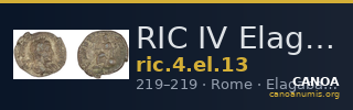 RIC IV Elagabalus 13 — CANOA