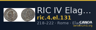 RIC IV Elagabalus 131 — CANOA