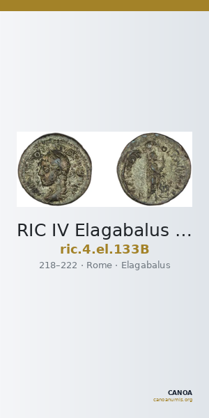 RIC IV Elagabalus 133B — CANOA