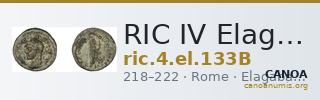 RIC IV Elagabalus 133B — CANOA