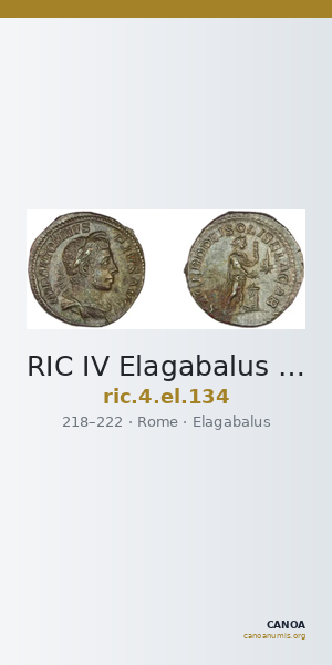 RIC IV Elagabalus 134 — CANOA