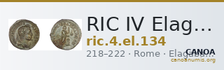 RIC IV Elagabalus 134 — CANOA