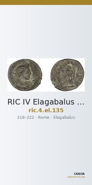 RIC IV Elagabalus 135 — CANOA