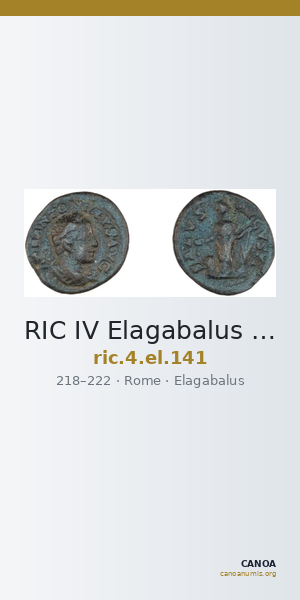RIC IV Elagabalus 141 — CANOA