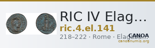 RIC IV Elagabalus 141 — CANOA