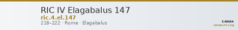 RIC IV Elagabalus 147 — CANOA