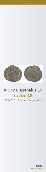 RIC IV Elagabalus 15 — CANOA