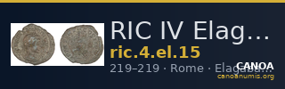 RIC IV Elagabalus 15 — CANOA