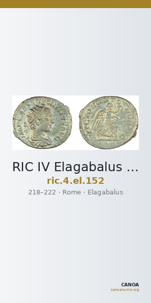 RIC IV Elagabalus 152 — CANOA