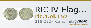 RIC IV Elagabalus 152 — CANOA