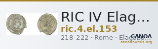 RIC IV Elagabalus 153 — CANOA