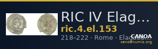 RIC IV Elagabalus 153 — CANOA