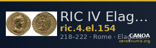 RIC IV Elagabalus 154 — CANOA