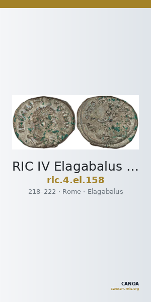 RIC IV Elagabalus 158 — CANOA
