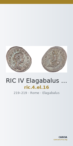 RIC IV Elagabalus 16 — CANOA