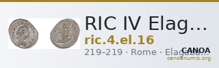 RIC IV Elagabalus 16 — CANOA