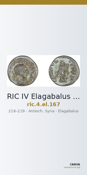 RIC IV Elagabalus 167 — CANOA