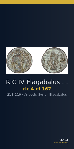 RIC IV Elagabalus 167 — CANOA