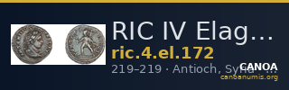 RIC IV Elagabalus 172 — CANOA
