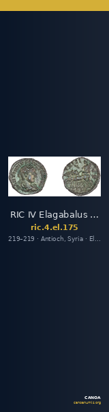 RIC IV Elagabalus 175 — CANOA