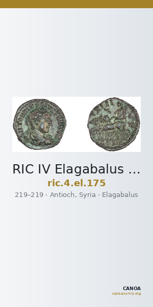 RIC IV Elagabalus 175 — CANOA