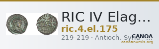 RIC IV Elagabalus 175 — CANOA