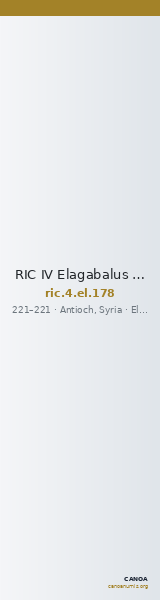 RIC IV Elagabalus 178 — CANOA
