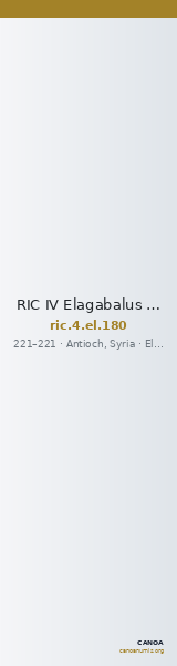 RIC IV Elagabalus 180 — CANOA