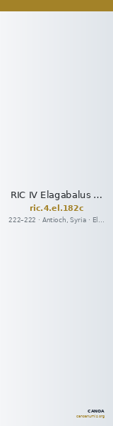 RIC IV Elagabalus 182c — CANOA