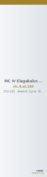 RIC IV Elagabalus 183 — CANOA
