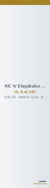 RIC IV Elagabalus 185 — CANOA