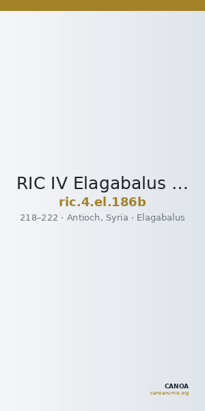 RIC IV Elagabalus 186b — CANOA