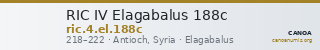 RIC IV Elagabalus 188c — CANOA