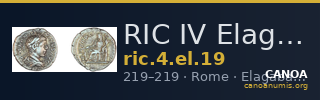 RIC IV Elagabalus 19 — CANOA