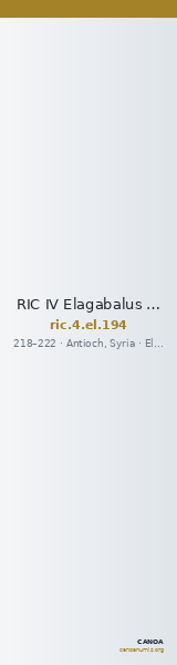 RIC IV Elagabalus 194 — CANOA