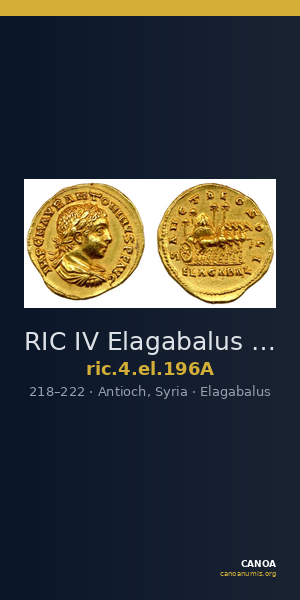 RIC IV Elagabalus 196A — CANOA