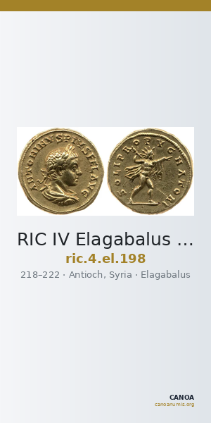 RIC IV Elagabalus 198 — CANOA