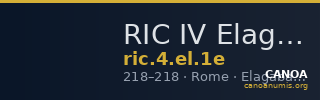 RIC IV Elagabalus 1e — CANOA