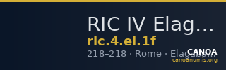 RIC IV Elagabalus 1f — CANOA