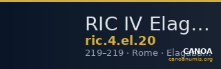 RIC IV Elagabalus 20 — CANOA