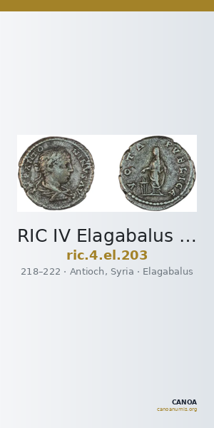 RIC IV Elagabalus 203 — CANOA