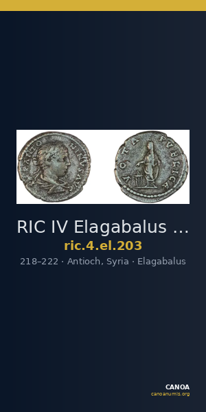 RIC IV Elagabalus 203 — CANOA