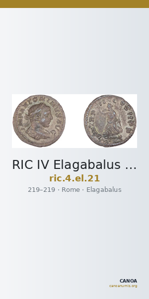 RIC IV Elagabalus 21 — CANOA
