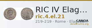 RIC IV Elagabalus 21 — CANOA